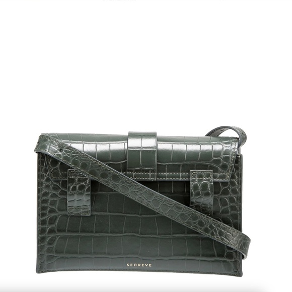 SENREVE Aria Green Leather Croc-Embossed Belt Bag - Picture 5 of 16